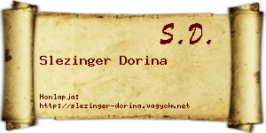 Slezinger Dorina névjegykártya