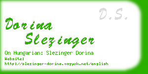 dorina slezinger business card